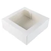 Outlet BrandNewCake Taartdoos met venster 26x26x9cm. Wit 50st
