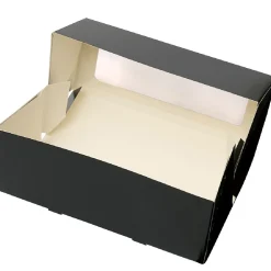 Best BrandNewCake Taartdoos Slof met venster 25x10x9cm. Zwart 3st