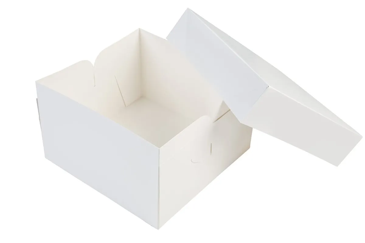 Clearance BrandNewCake Taartdoos 25x25x15cm. Wit 3st