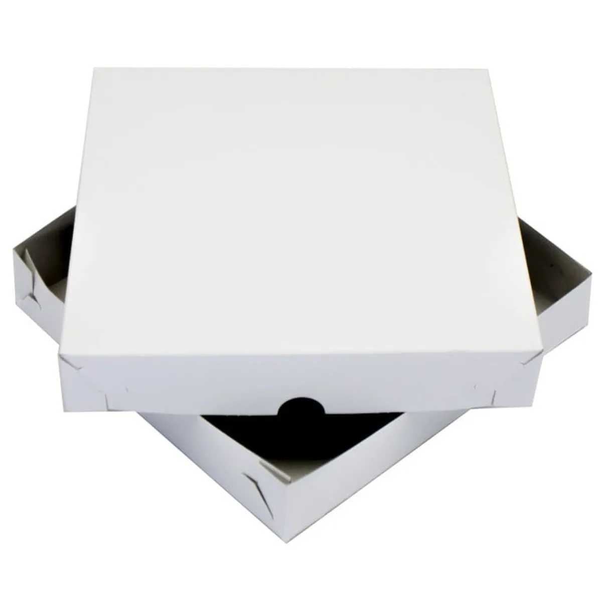 Clearance Overig Taartdoos Zwanenhals Laag Model 25x25x4,5cm. Wit 100st