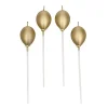 Outlet BrandNewCake Taartkaarsjes Ballonnen Goud 4st