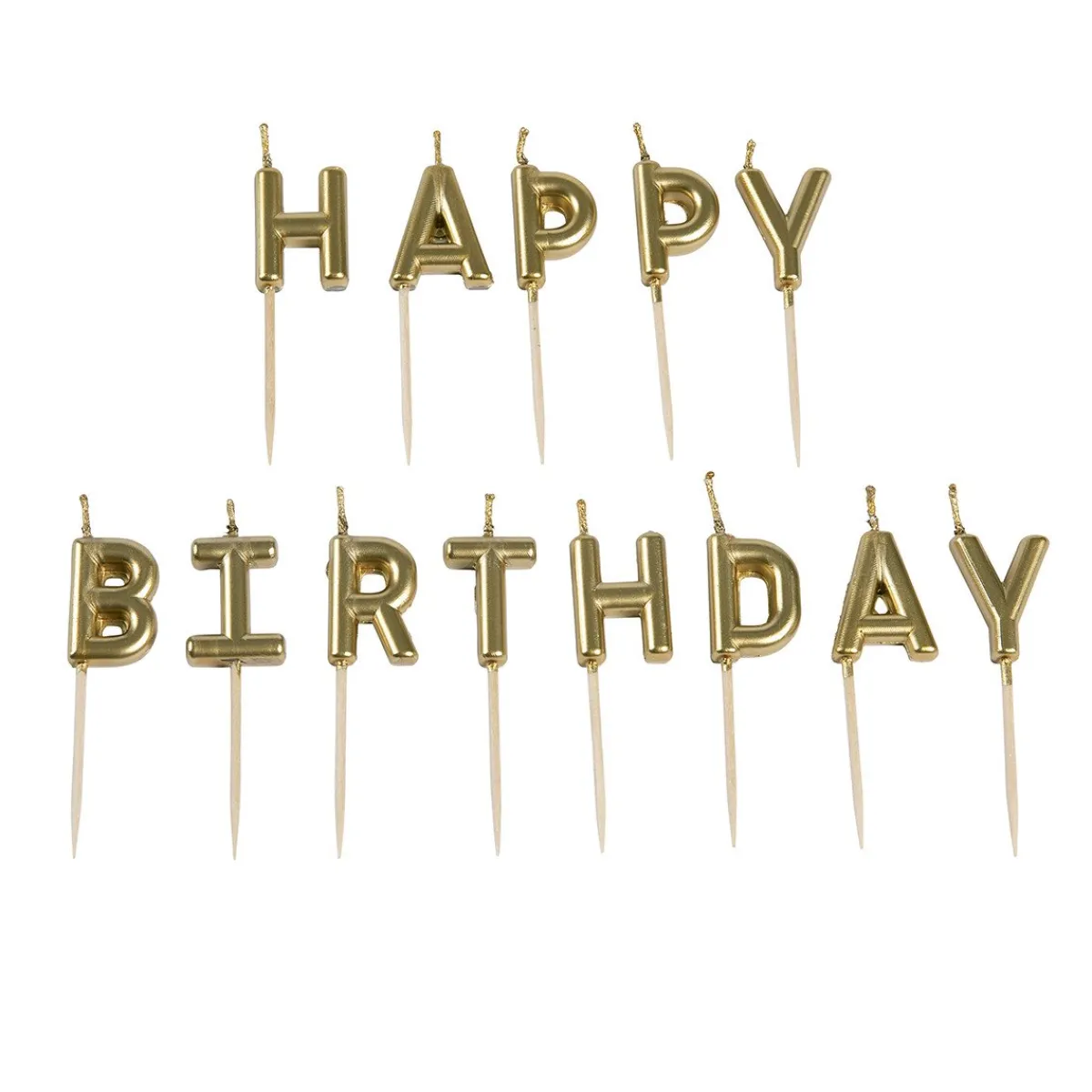 Best Overig Taartkaarsjes Happy Birthday Goud