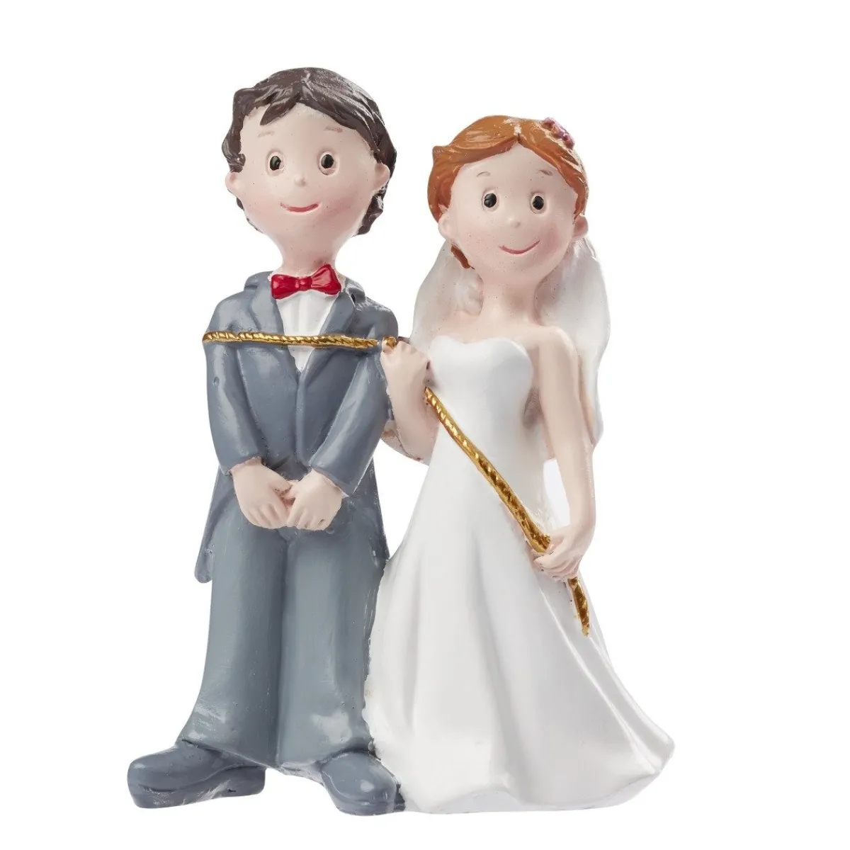 Best Overig Taarttopper Bruidspaar met Touw Polystone 8cm