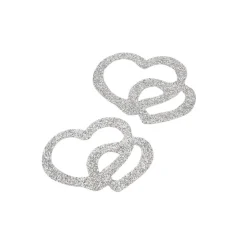 Best Overig Taarttopper Harten Kunststof Zilver 4cm 10st