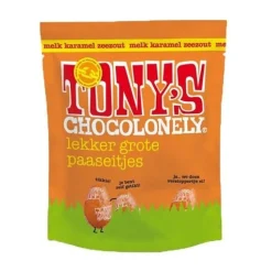 Clearance Overig Tony's Chocolonely Paaseitjes Melk Caramel Zeezout 178g