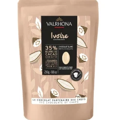 Online Valrhona Chocolade Druppels Wit Ivoire (35%) 250g