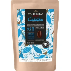 Clearance Valrhona Chocolade Druppels Puur Caraïbe (66%) 250g