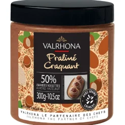 New Valrhona Crunchy Praliné Amandel/Hazelnoot 50% 300g