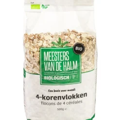 New De Halm Vier Korenvlokken Biologisch 500g