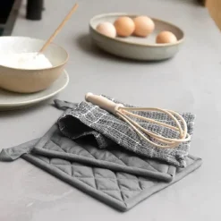 Outlet Walra Pannenlap Off Black Set/2