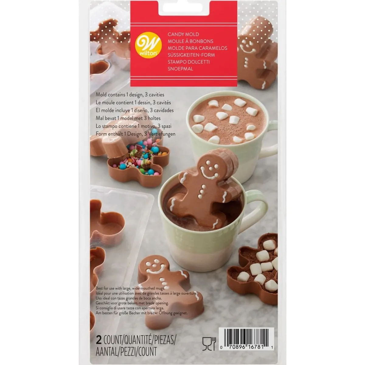 New Wilton Plastic Bonbonvorm Choco Bomb Gingerbread Set/2