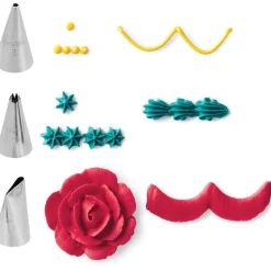 Online Wilton Spuitmondjes Set (#3, #18, #104, adapter)