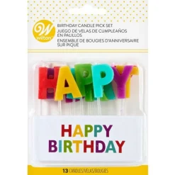 Discount Wilton Taartkaarsjes Happy Birthday Set/13