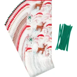 Best Wilton Traktatiezakjes Kerstman-Sneeuwpop-Rendier 20st