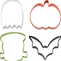 Wilton Uitsteker Vleermuis/Pompoen/Geest/Frankenstein Set/4