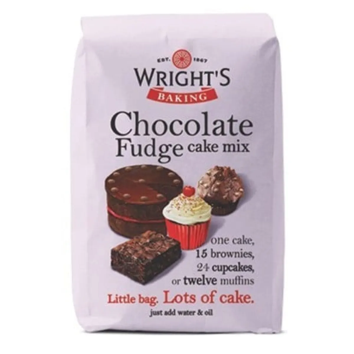 Clearance Wright´s Wright's Chocolade Fudge Cakemix 500g